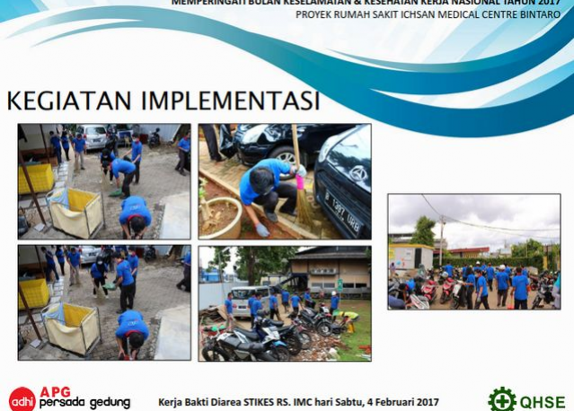 Kegiatan Bulan Bakti K3 Di Proyek Rumah Sakit Ichsan Medical Centre Imc Bintaro Adhi Persada Gedung Apg